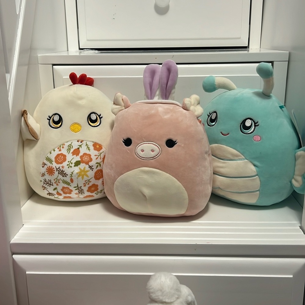 3 spring themed squishmallows